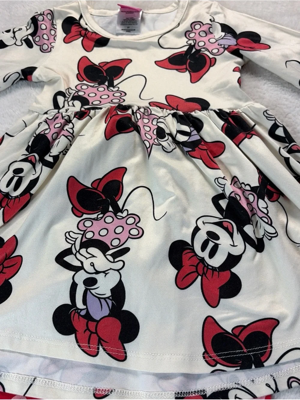 Disney Junior 2T Minnie Mouse 2 Piece Set   Long Sleeve Top And Polkadot Pants